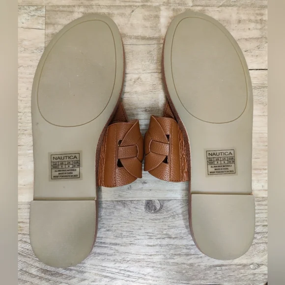 NWOT Nautica Brown Braided Sandals Women's Size 8 - Picture 4 of 4